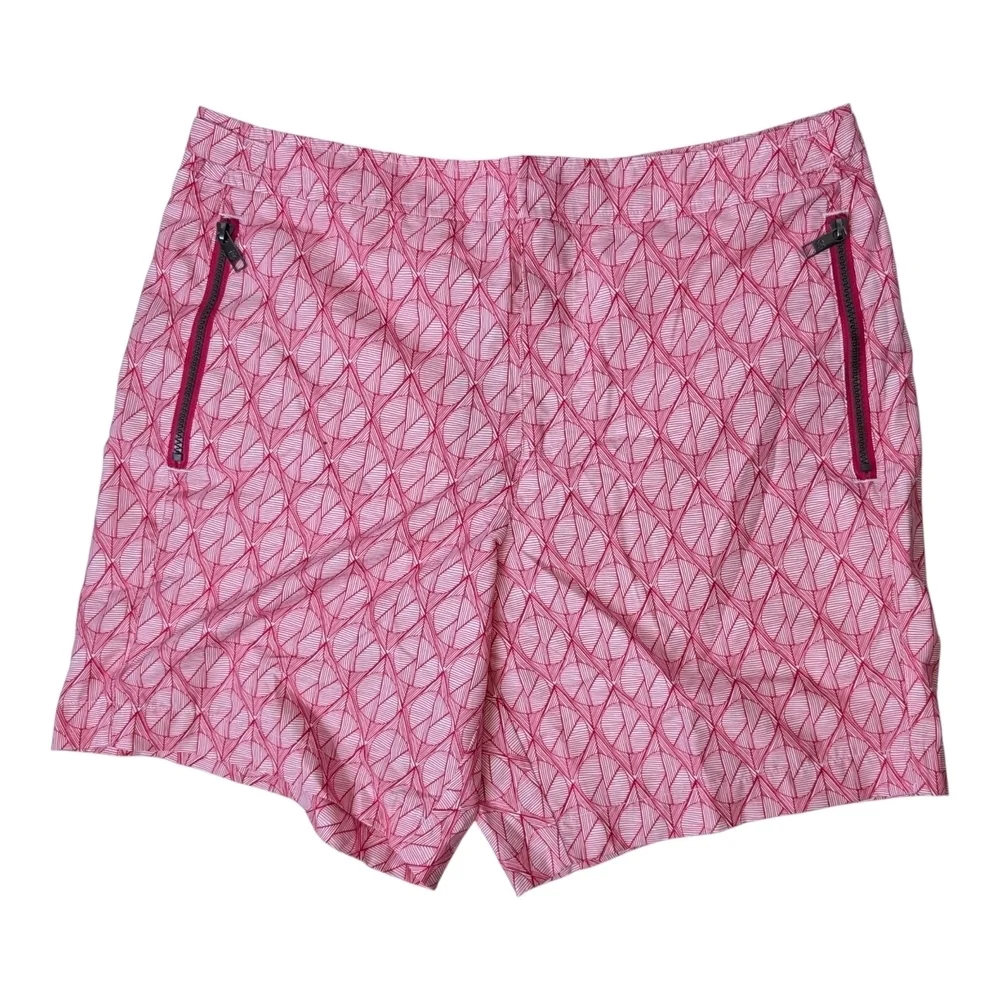 Ted Baker London Kloch Geometric Swim Shorts Pink Size 3 M Tailored NWT Resort